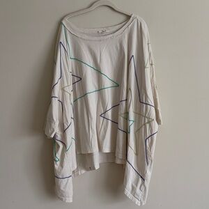 Oli & Hali Over the Rainbow Star Oversized Top